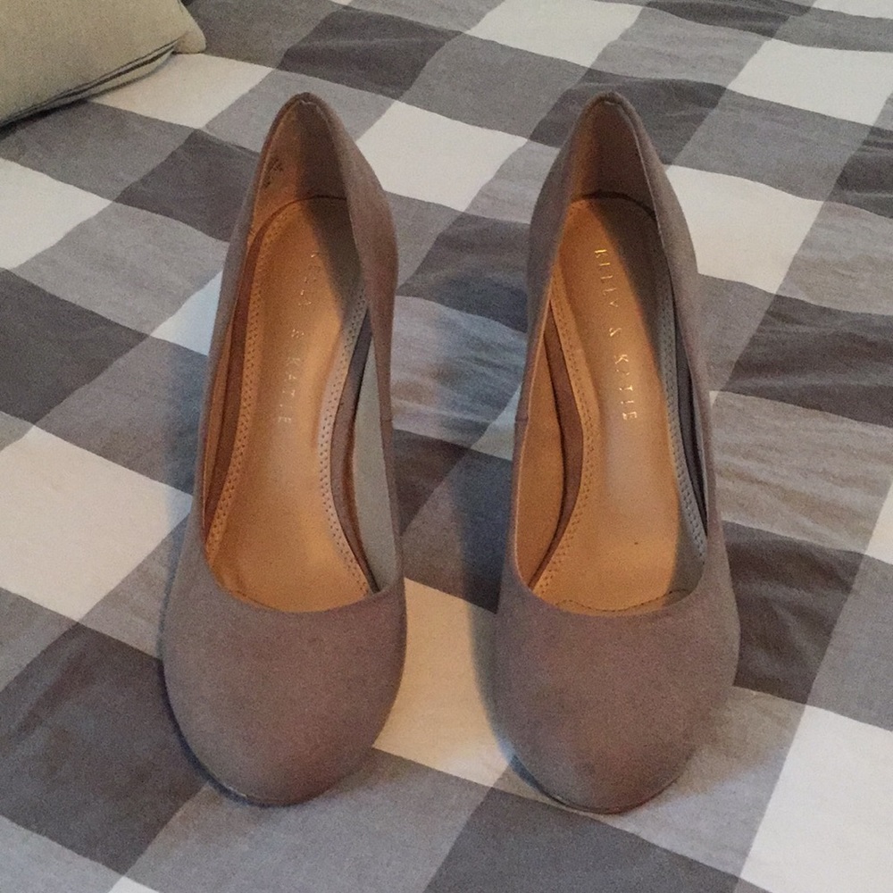 Tan Suede Pumps